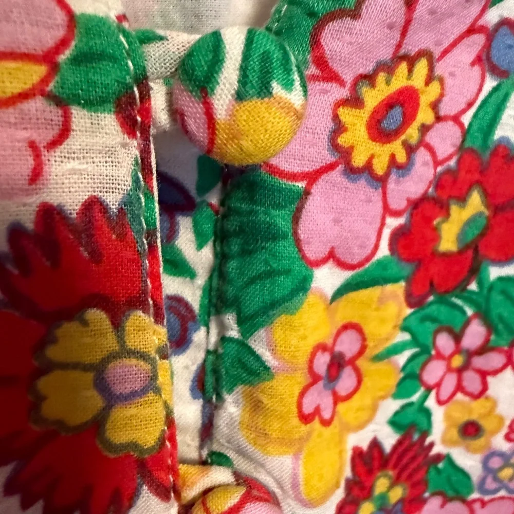 Boden Lillian Cotton Floral Midi Dress Size 16/18 - Picture 4 of 14
